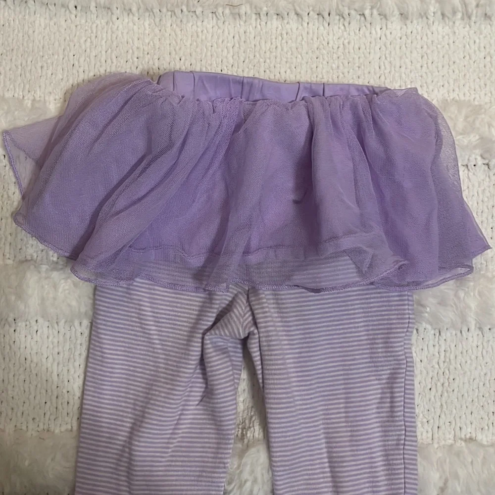 Carter’s tutu pants baby girl size 24M navy blue stars purple stripes bundle 2